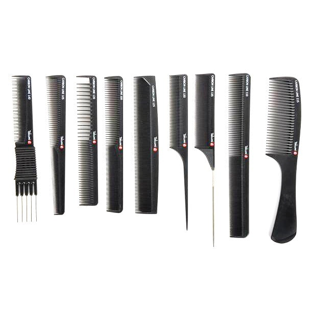 Combs Set Carbon (9 Pcs)